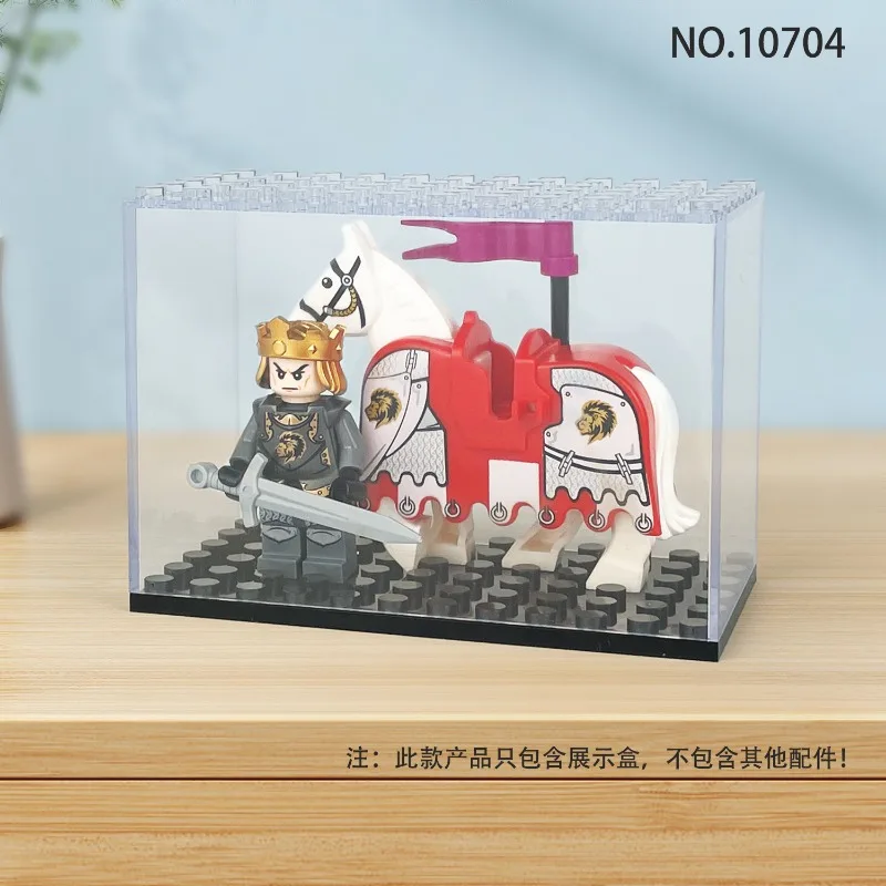 Transparent dust-proof protective box acrylic display box model storage box for building blocks mini character toys storage