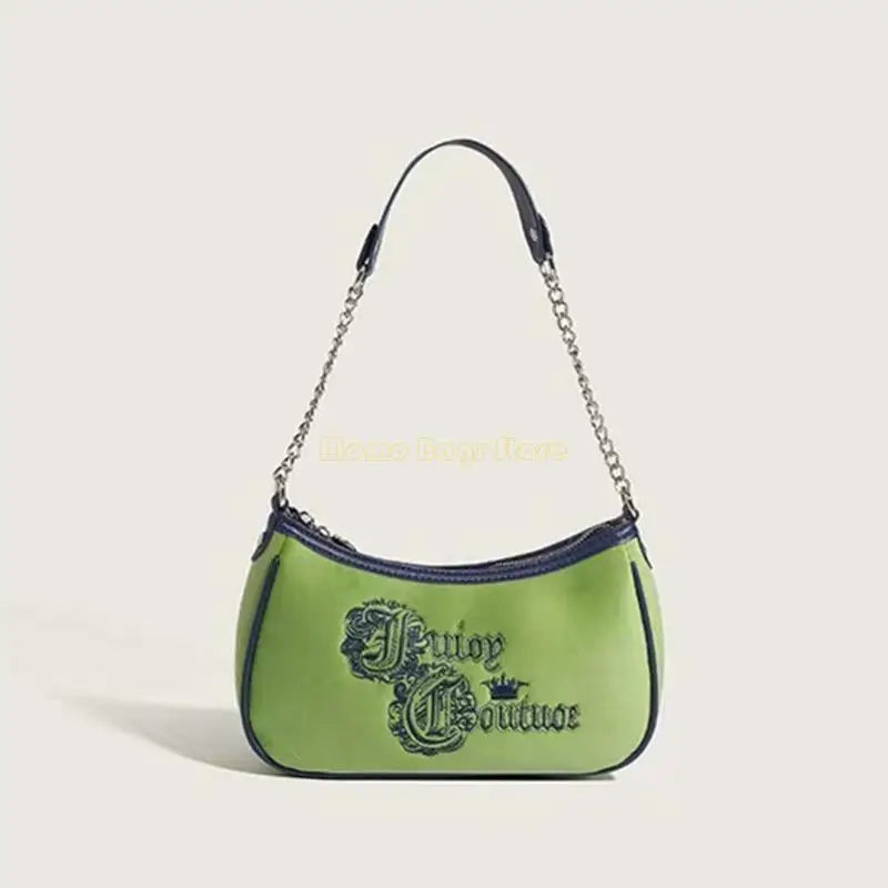 X90D retro -stijl schoudertas met groen borduurwerk onderarmzakken handtas voor modieuze individuen