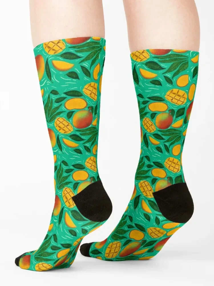 Vintage Mango Pattern Socks Novelties Stockings man ankle loose Boy Socks Women's