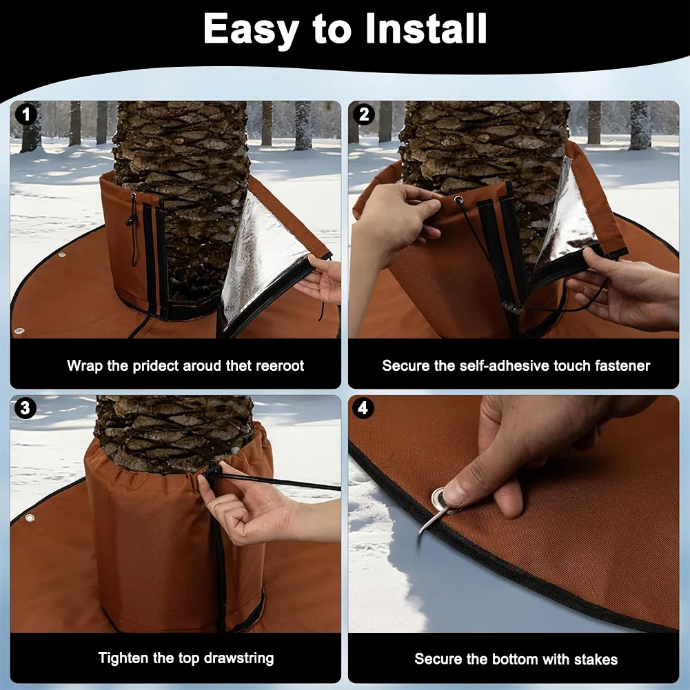 

Detachable Palm Tree Root Protector with Triple Layer Frost Cover Designed for Trees and Orchards For Winter Protection