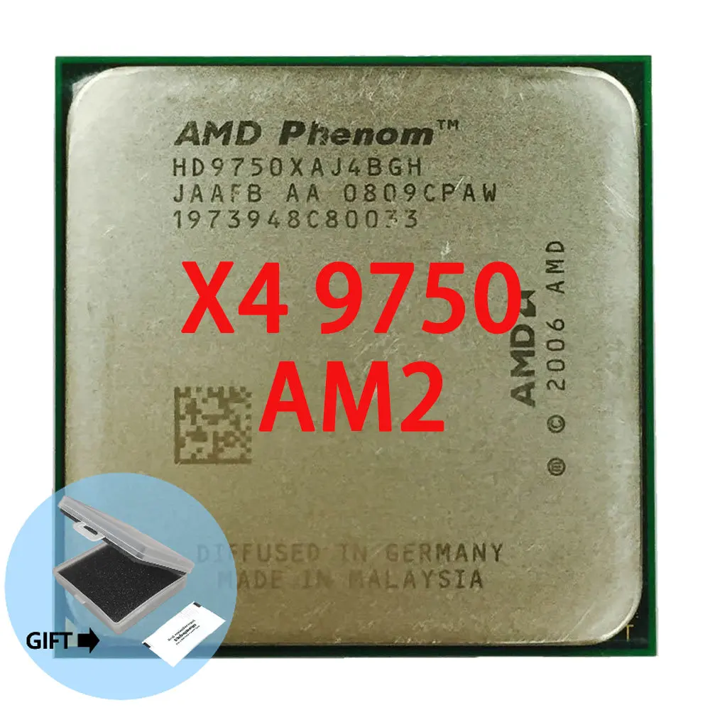 

AMD Phenom X4 9750 2.4 GHz Quad-Core CPU Processor HD9750XAJ4BGH Socket AM2+