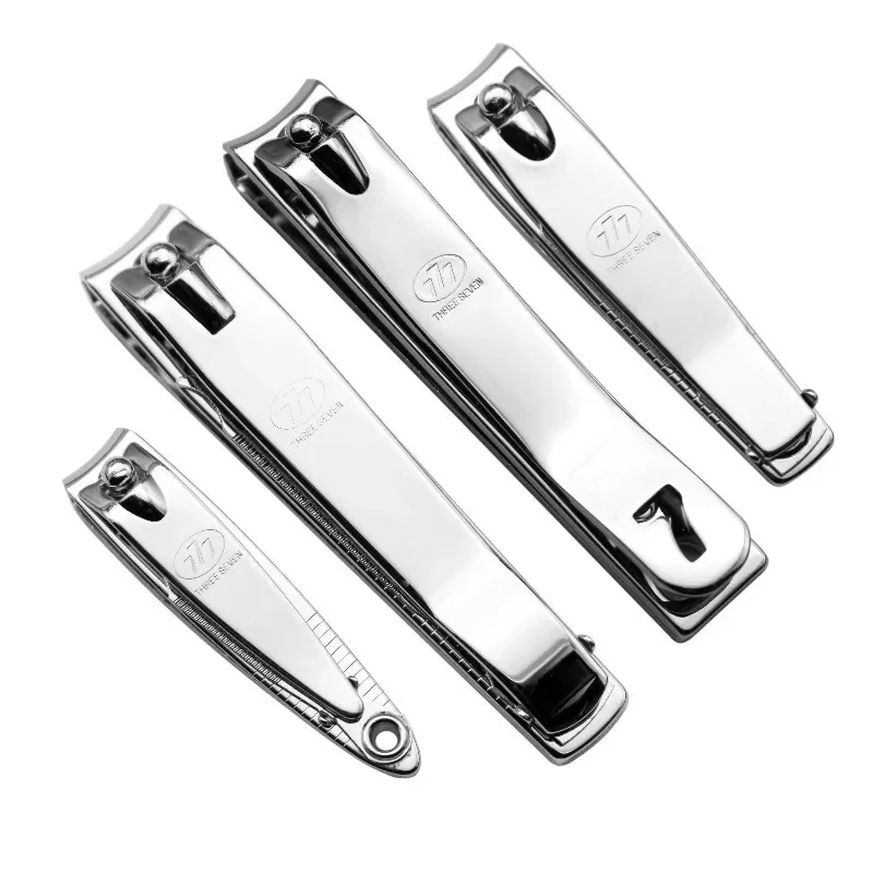 Korean 777 Original Nail Clippers Stainless Steel Plain Mouth Diagonal Mouth Nail Knife Small Medium Wholesale