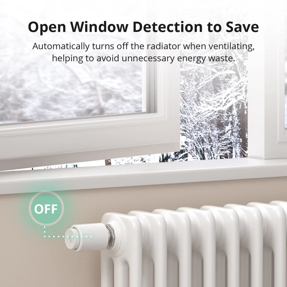 For Zigbee Thermostatic Radiator Valve with APP Voice Control Frost Protection and Open Window Detection for Heating Systems