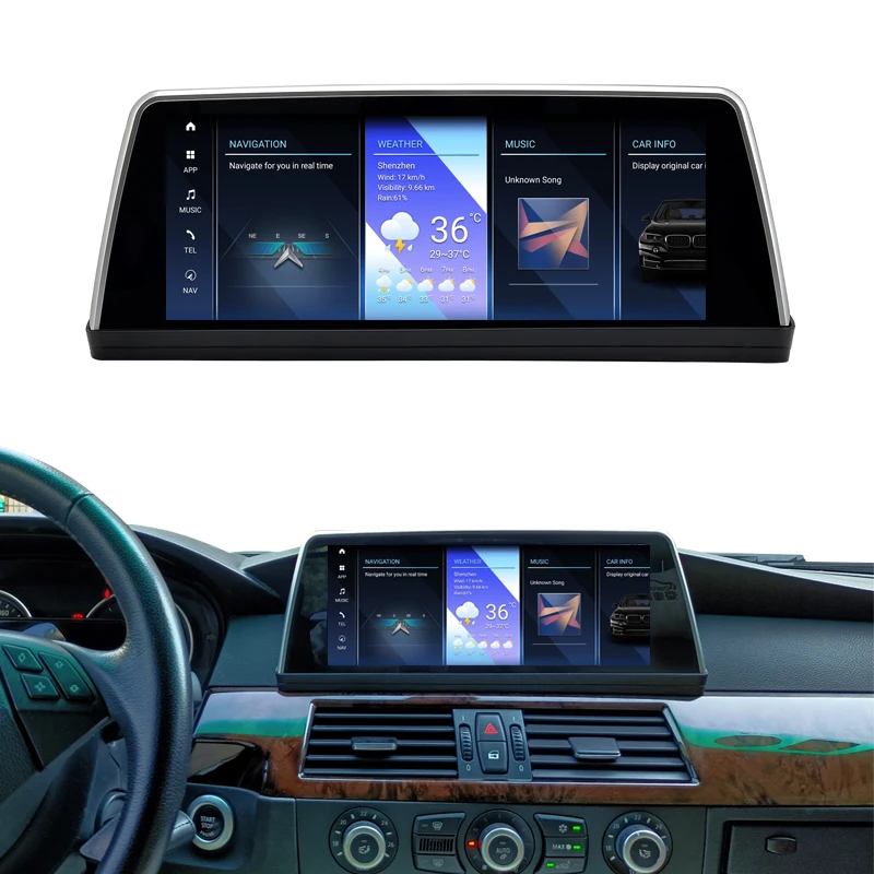 

KANOR 10,25 ''наружная автомобильная радиостанция android 13 для 5 серии E60 E61 E62 CCC CIC Carplay GPS-навигация Приборная панель