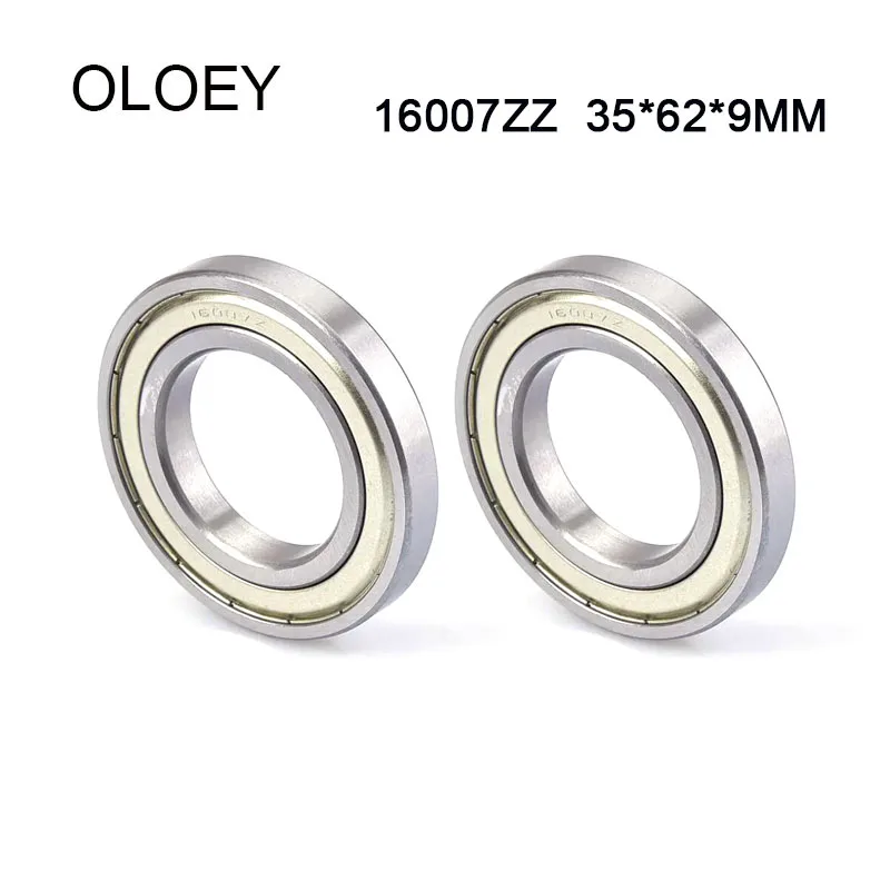 2/4PCS 16007ZZ 35*62*9 MM 16007RS 16007ZZ Chrome Steel Deep Groove Ball Bearing High Quality Bearing Steel