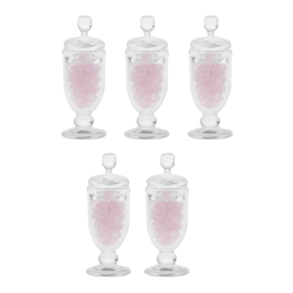 Miniaturowe słoiczki na żywność, plastikowe pojemniki na słodycze do domku dla lalek, akcesoria do mini kuchni, realistyczny mini zestaw zabawek