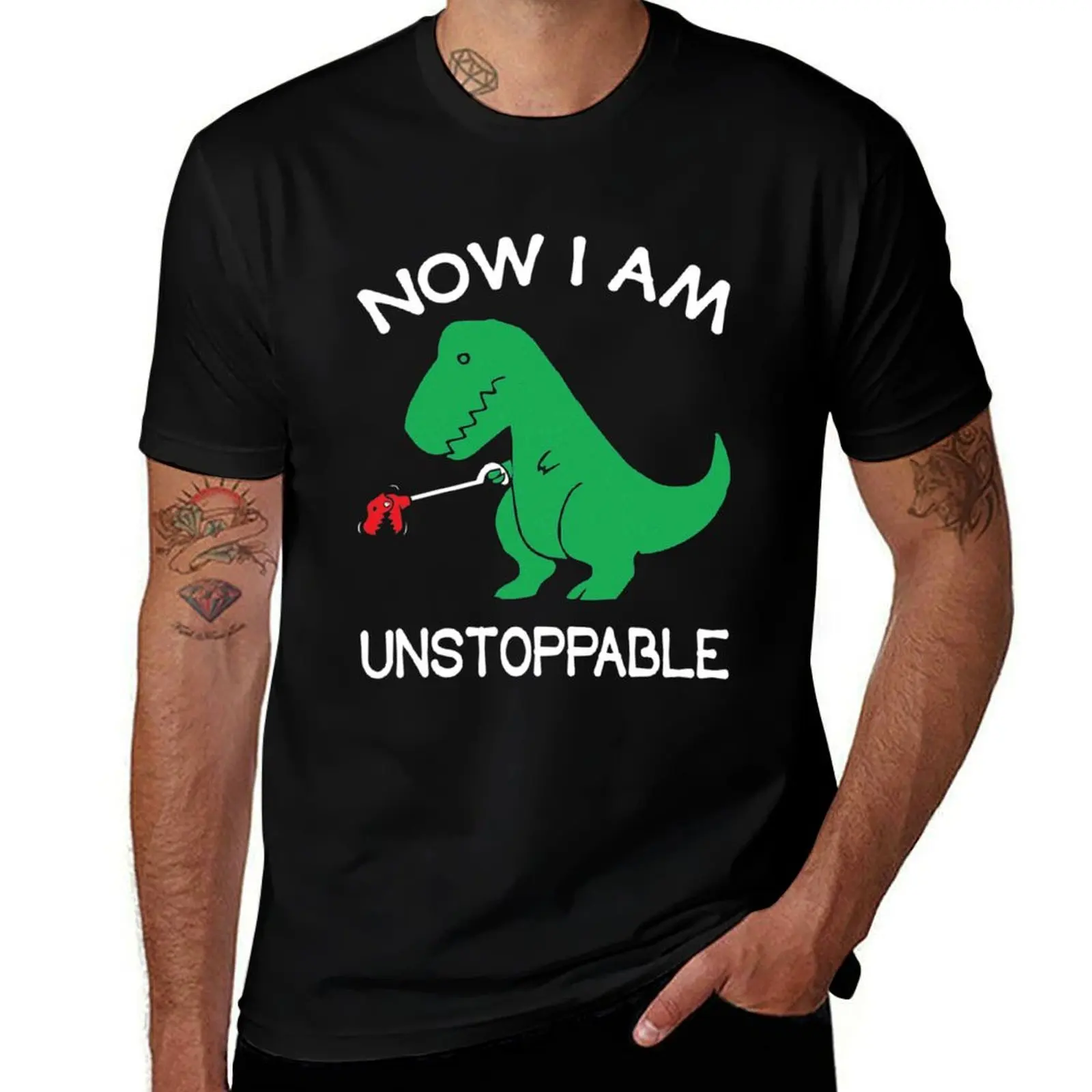 

Now I_m Unstoppable - Funny T-Rex Dinosaur Pun - I Am Unstoppable T-rex T-Shirt vintage graphic tee mens funny t shirts