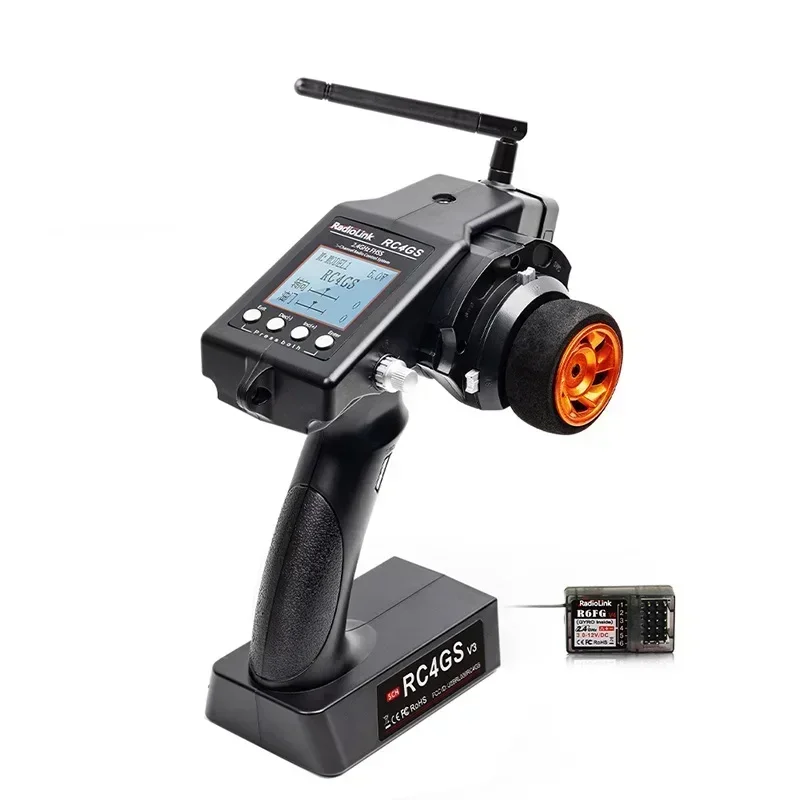 RadioLink RC4GS V3 5CH 5 Channel Transmitter Remote Controller R4FGM R6F R6FG V5.1 Gyro Receiver for RC Car Boat Vehicle Model