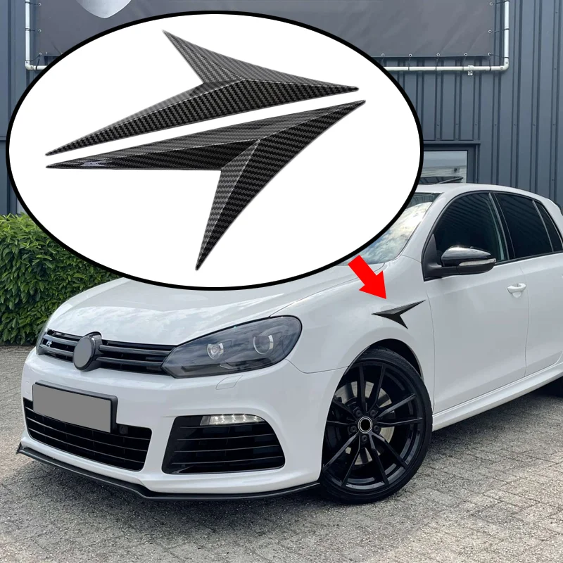 VW Aksesuarları için Goft 4 5 6 7 Gti Araba Yan Gövde Çamurluk Kapı Dekor Kapak Bıçak Yan Kanat Amblem Rozeti Otomatik Tuning Şekillendirici