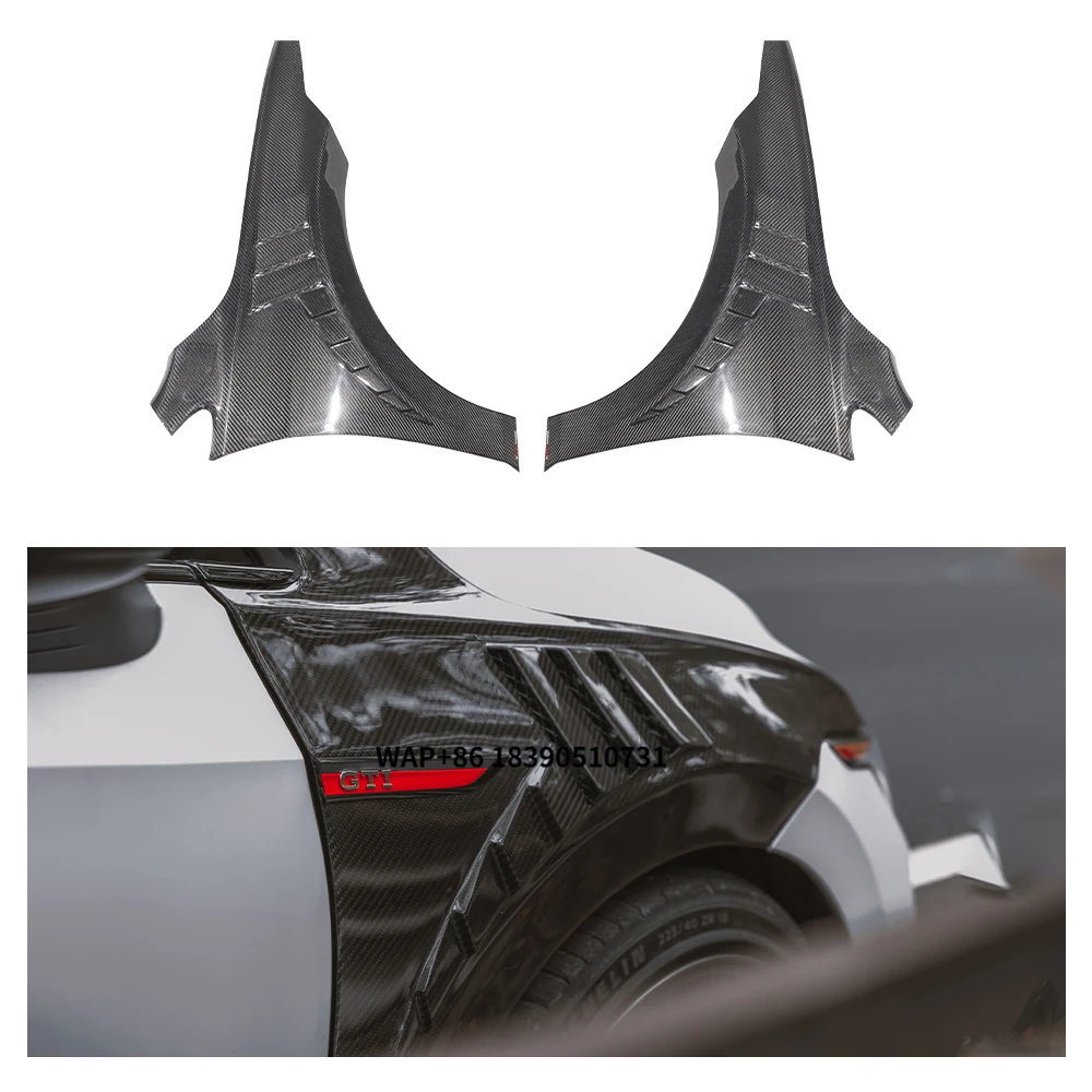 

High Quality 100% Dry Carbon Fiber Car Wheel Fenders for VW Golf 8 GTI 2021-UP
