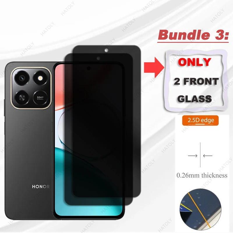 Für Honor Play 80 Pro Glas-Privatsphärenschutzfolie Für Honor Play 80 Pro 5G Anti-Spy-Glas Kameraobjektivschutz Blendschutz