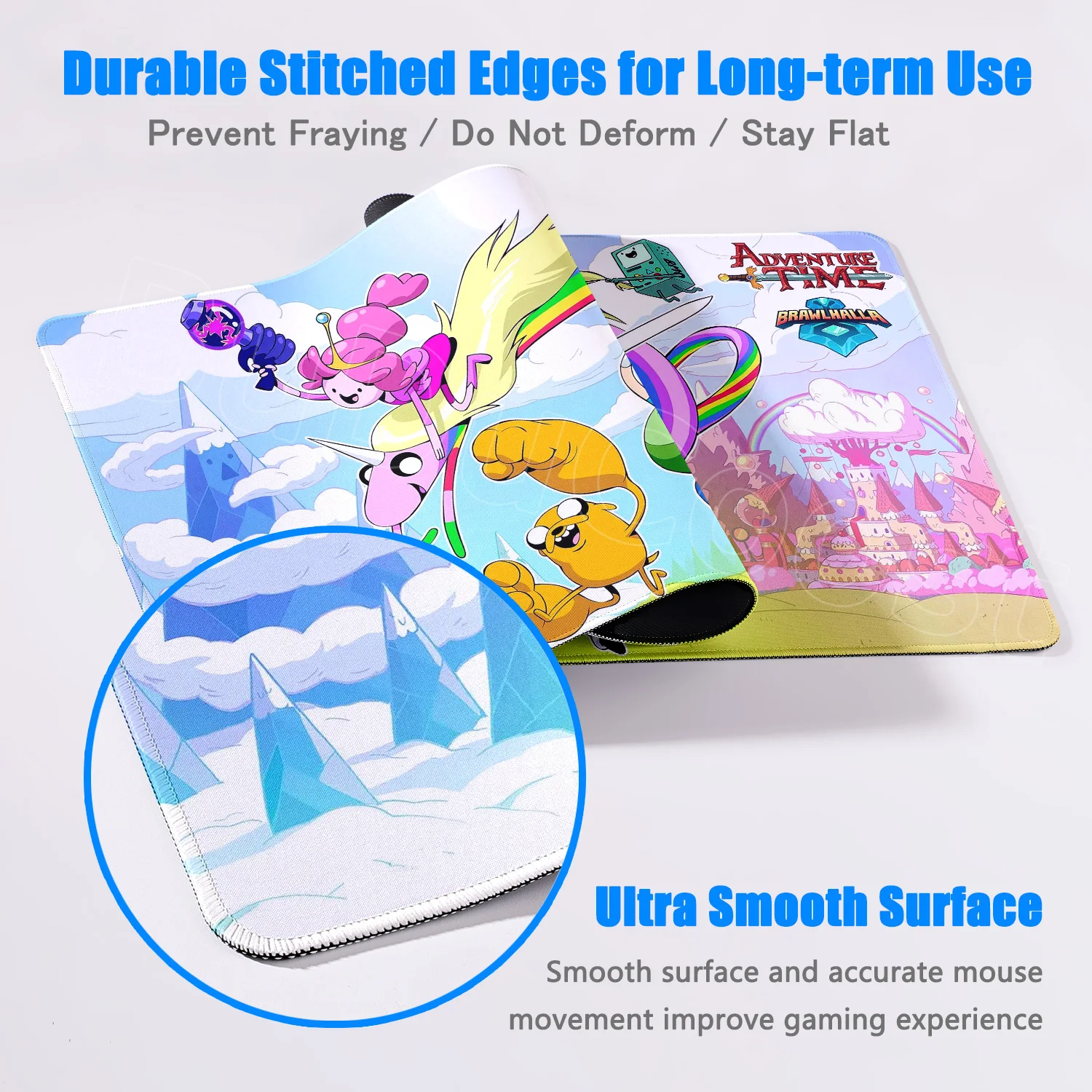 Adventure Time Cartoon Mouse Pad Anime Speed Deskmat Gamer Mousepad XXL Laptop Gaming Mats For Office Carpet Lock Edge Table Pad