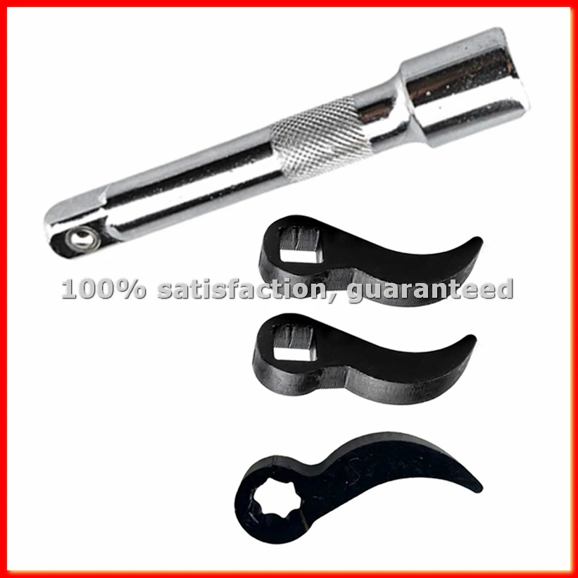 

4Pcs Pry Bar Wrench Adaptor Head,Crowbar Adapter-Head Tool,Half Shaft Removal Car Repairing Tools with Extension Bar 1/2-A13G