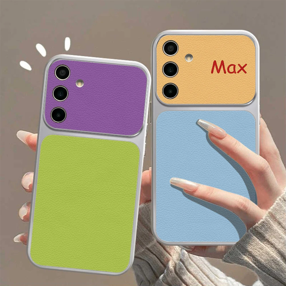 Matte Leather Phone Case For Samsung A17 A07 A56 S26 Ultra A57 A37 A27 S25 S24 S23 Ultra FE A16 A55 A54 A53 A36 A35 A34 Bumper