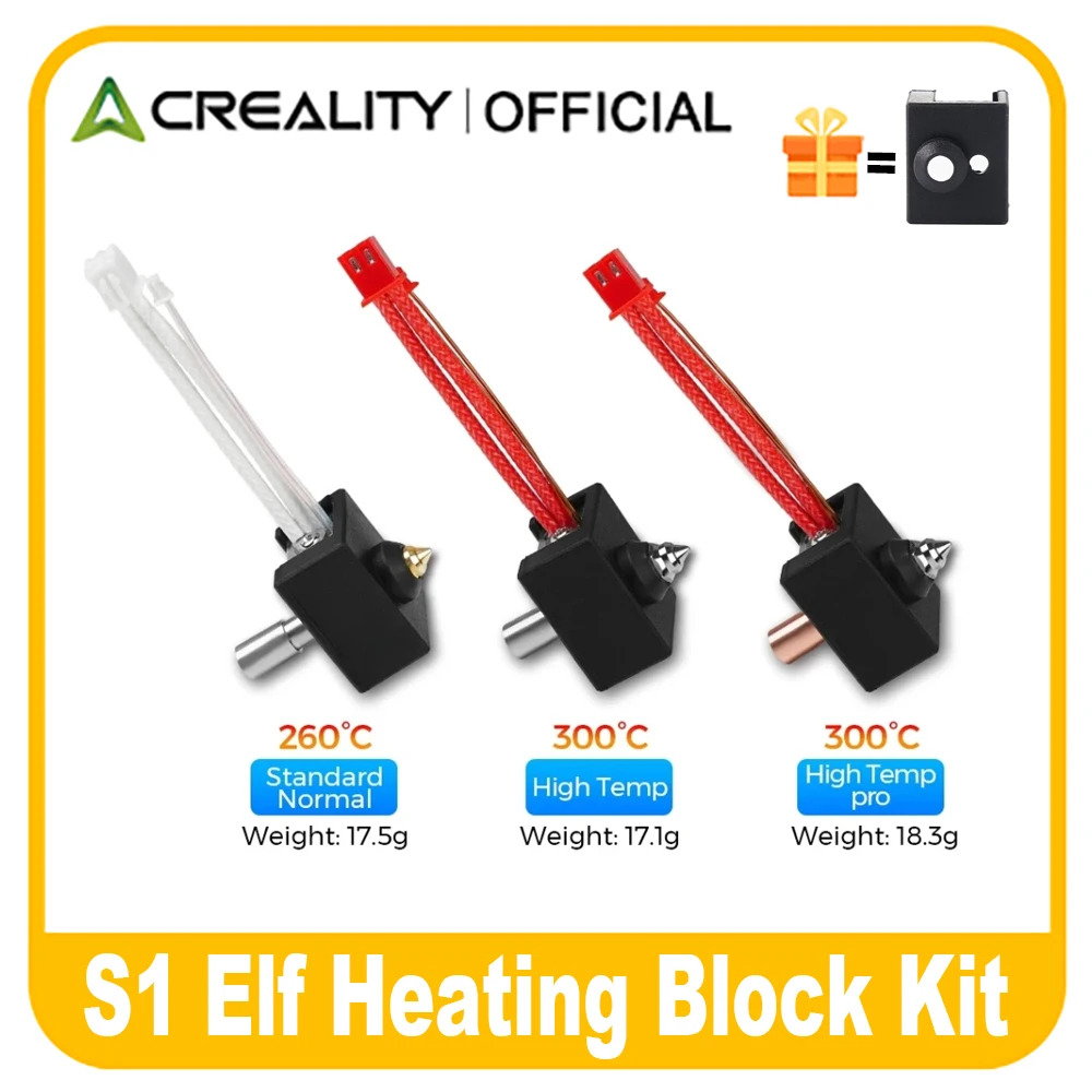 

CREALITY Heating Block Kit High Temperature Pro Original for Ender-3 S1 CR-10 Smart Pro Printer Equipped with Sprite Extruder