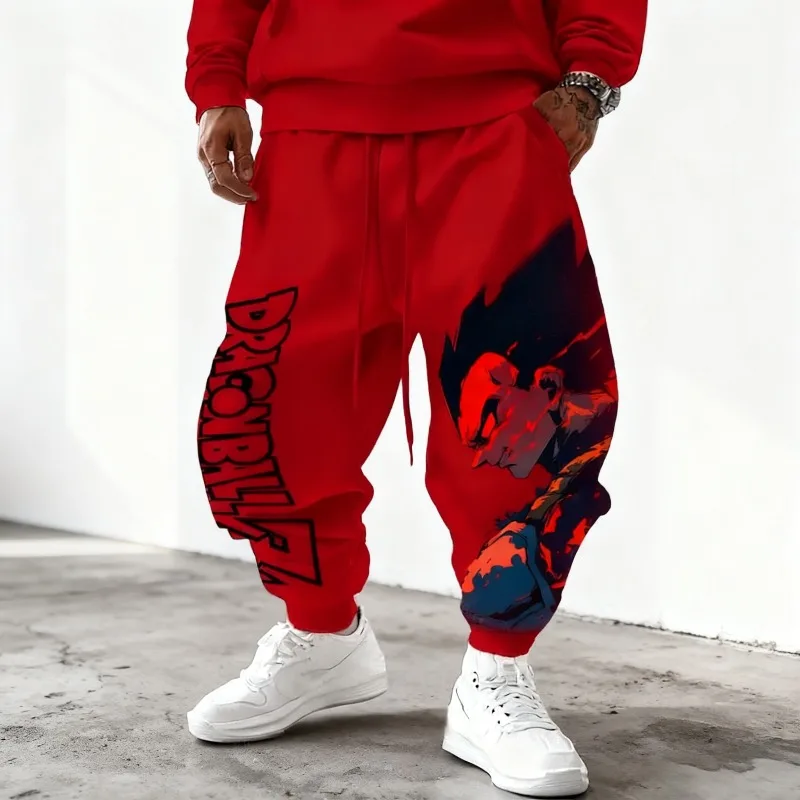 

Мужские брюки из японского аниме Dragon Ball Z, осенне-зимние спортивные штаны, японское аниме Vegeta с графикой, 100% хлопок, леггинсы в стиле Харадзюку