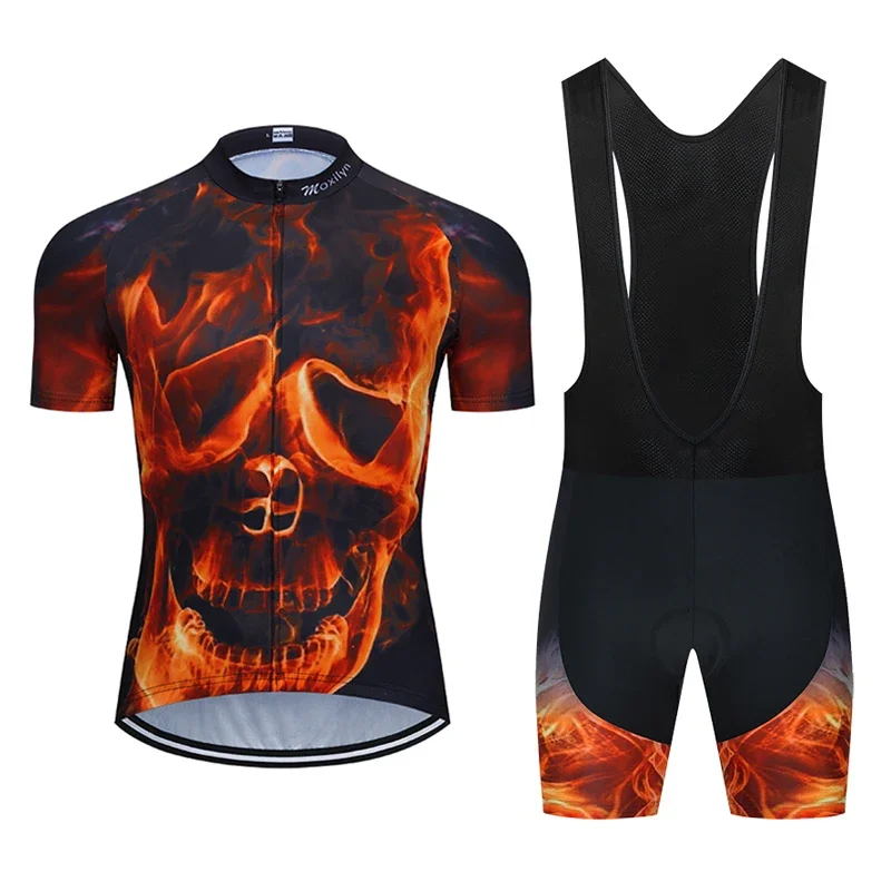 

Moxilyn 2024 Mens Black Cycling Clothing MTB uniform Bike Wear Cycling Jersey Short Set Ropa Ciclismo Maillot Culotte