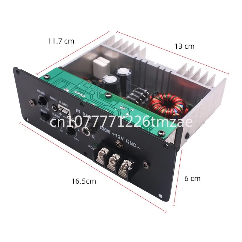 Car Audio Modification 12v24v Rated Rms80w Car Ultra-Thin Subwoofer Built-in Amplifier Board