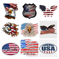 Auto Motorcycle Exterior Accessories Ameican Flag Eagle Patriotic Decals United States of America USA National Flag Car Stickers