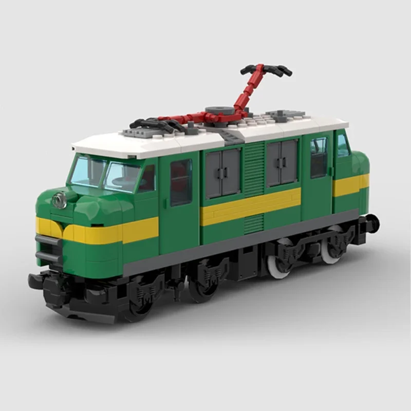 City Train Model Moc Building Bricks Vintage Spanish Locomotive Technology Modular Blocks Gifts Christmas Toys DIY Sets Assembly