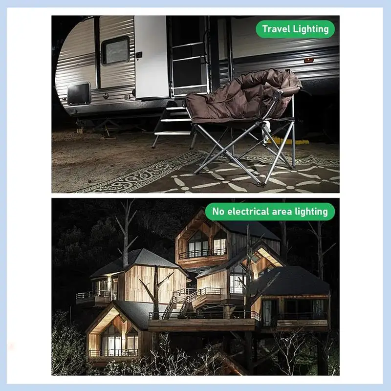 AS63-Portable Solar Light Bulbs With Remote Timer Fit For Shed Hiking Camping Tent 2 Set