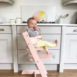 Chaise de Salle à Manger Multifonction pour Enfant, en Bois Massif, Réglable, à la Mode