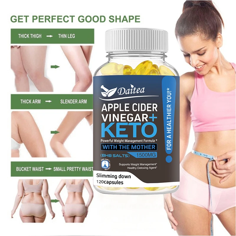 Keto Supplement – with Apple Cider, Supports Healthy Eating, Weight Management, Supports Immunity, 120 Capsules