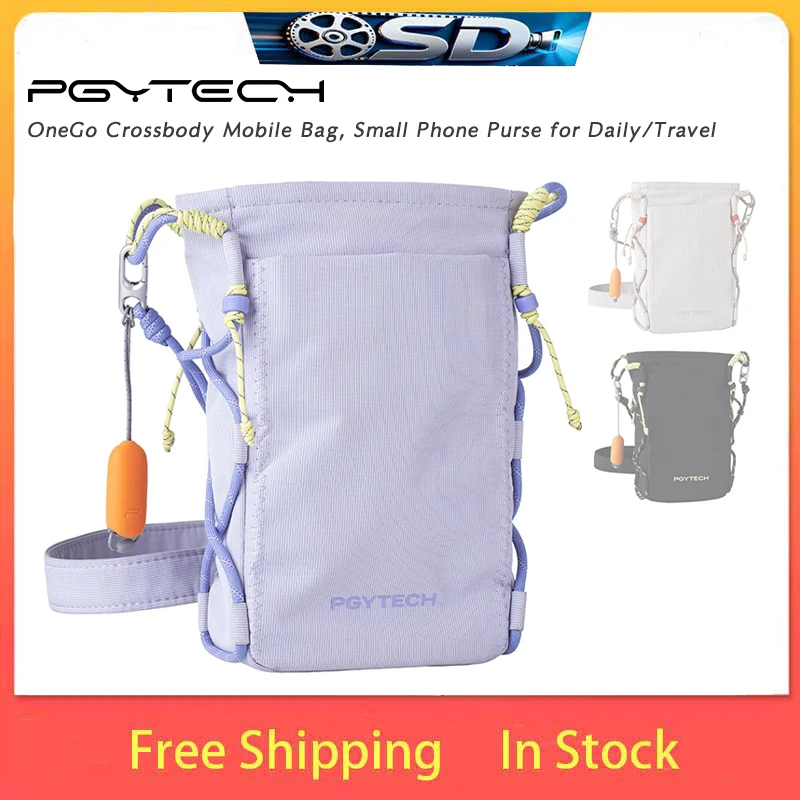 PGYTECH OneGo Crossbody Mobile Bag Lightweight Small Phone Purse Built‑in Lens Cloth Adjustable Strap FOR Daily Travel