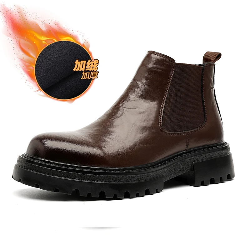 Water Proof Safety Work Shoes For Men Steel Head Leather Boots Male Footwear Indestructible Construction Work Shoes Brown