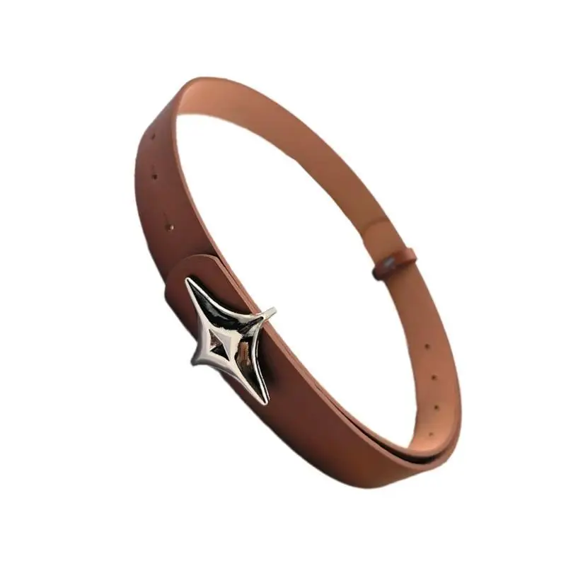 

A52E All Matching Waist Belt Fashion Skinny Waistband Dress Belt Elegant Adult Pants Belt Simple Waist Decors