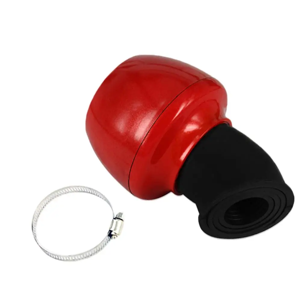 24mm-48mm Angled Motorcycle Air Cleaner Intake Filter Washable Reusable for for Bobber Chopper Cruiser