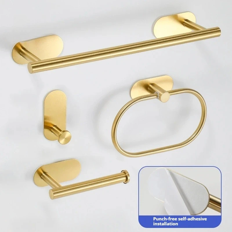 

Toilet Roll Paper Holder Adhesive No Drill Wall Mount Stainless Storage Stand Organizer Tissue Towel Dispenser Kitchen Bathroom