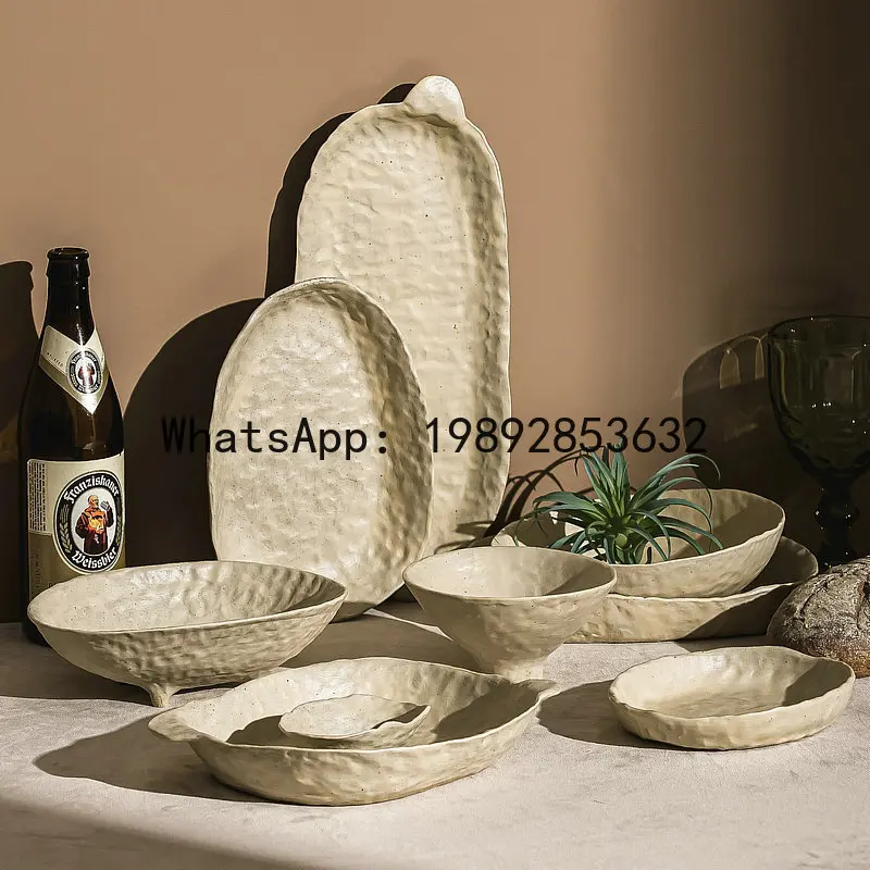 

High-style, hand-pinched ceramic dish – japanese-style handmade plate, perfect for home use as a rice bowl or serving dish