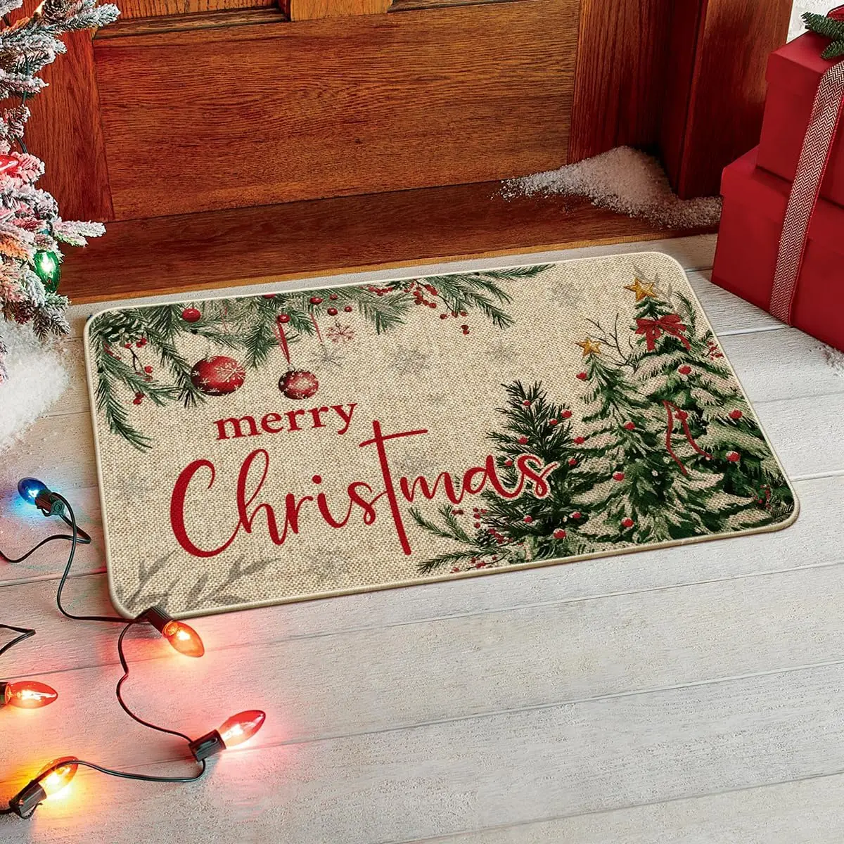 

VIKAMA Christmas Threedimensional Welcome Floor Mat, Soft To The Touch, Durable And Stainresistant, Suitable For Home Decoration