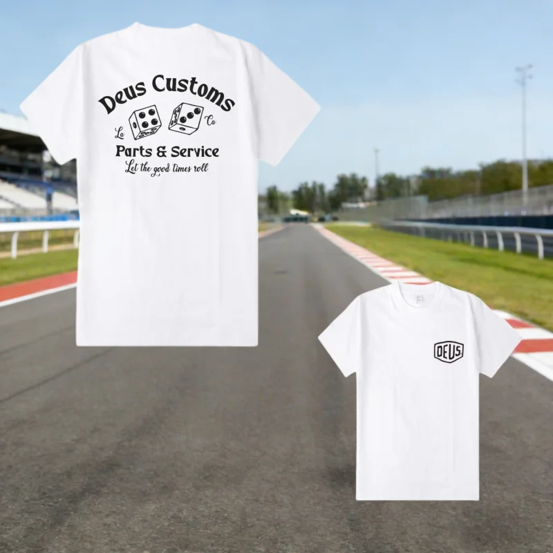 DEUS EX MACHINA Heren High Street Style Losse, coole bedrukte ronde trui Zomer Casual Mode Ademend T-shirt met korte mouwen DH