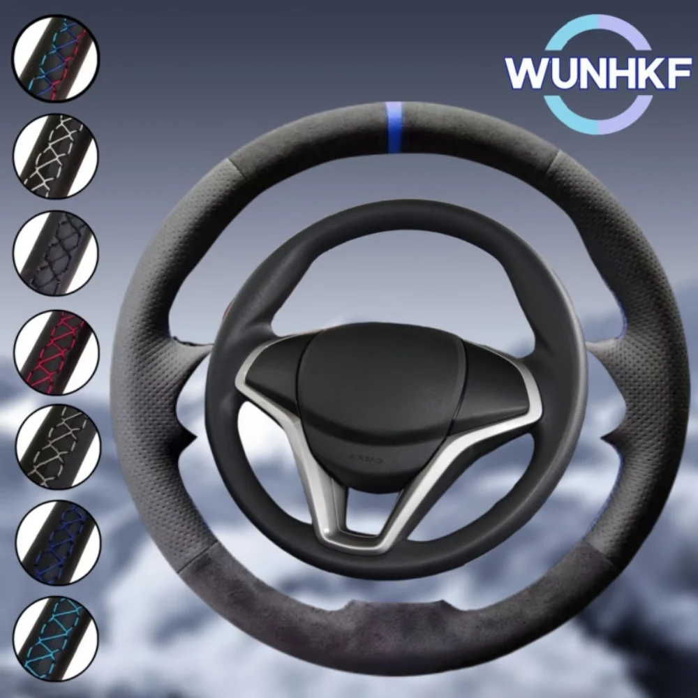 

DIY Hand Sewing Custom Suede Leather Car Steering Wheel Cover For Changan CS35 Plus CS85 Aslvin CS75 CS95 CS15 CS70 Car Interior