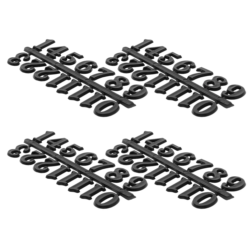 

4 set 4 Sets Arabic Numerals Clock Faces DIY Wall Clock Kits Home Decor Clear Visibility Easy Readability Creative Fun