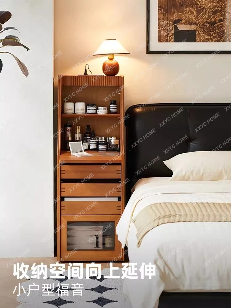 A Medieval bedside table Multifunctional removable storage rack Shelf 2025 explosion