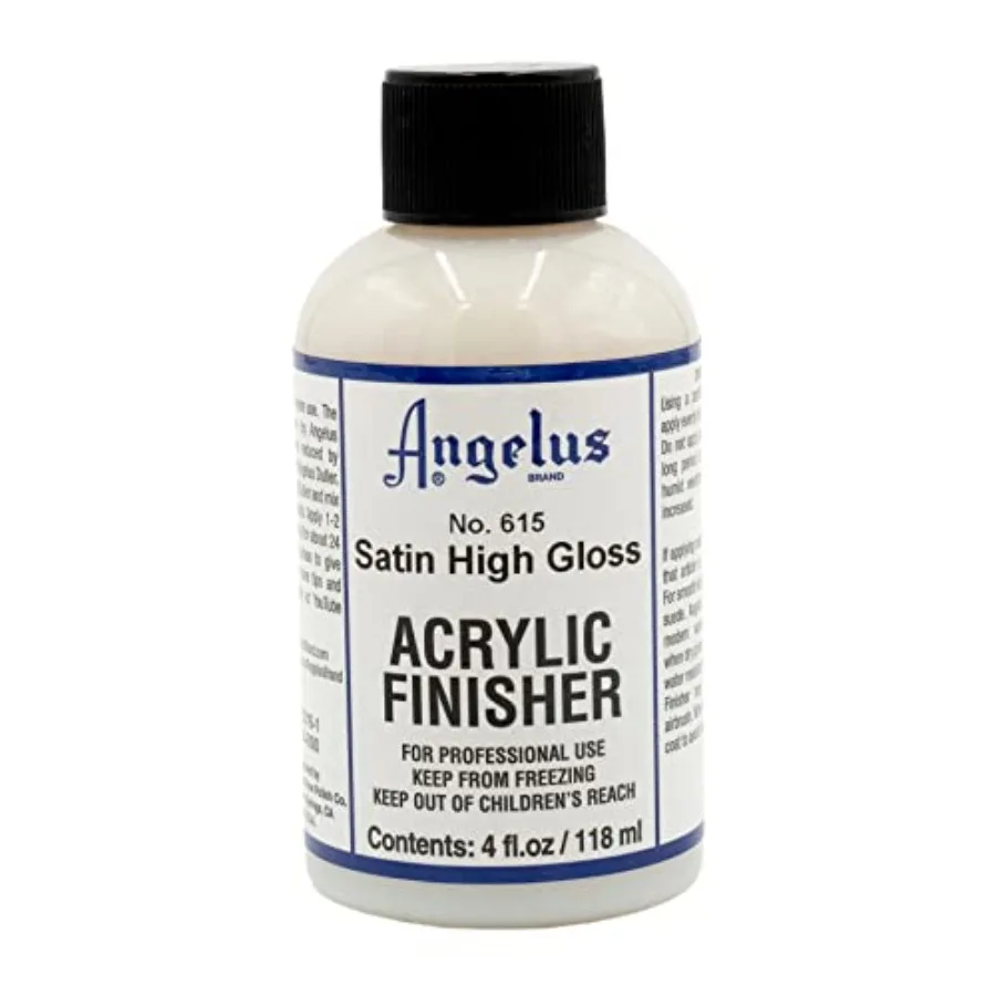 Satin High Gloss Acrylic Finisher Flexible Clear Coat for Leather Shoes, Bags, Jackets and Accessories, Satin High Gloss Finish