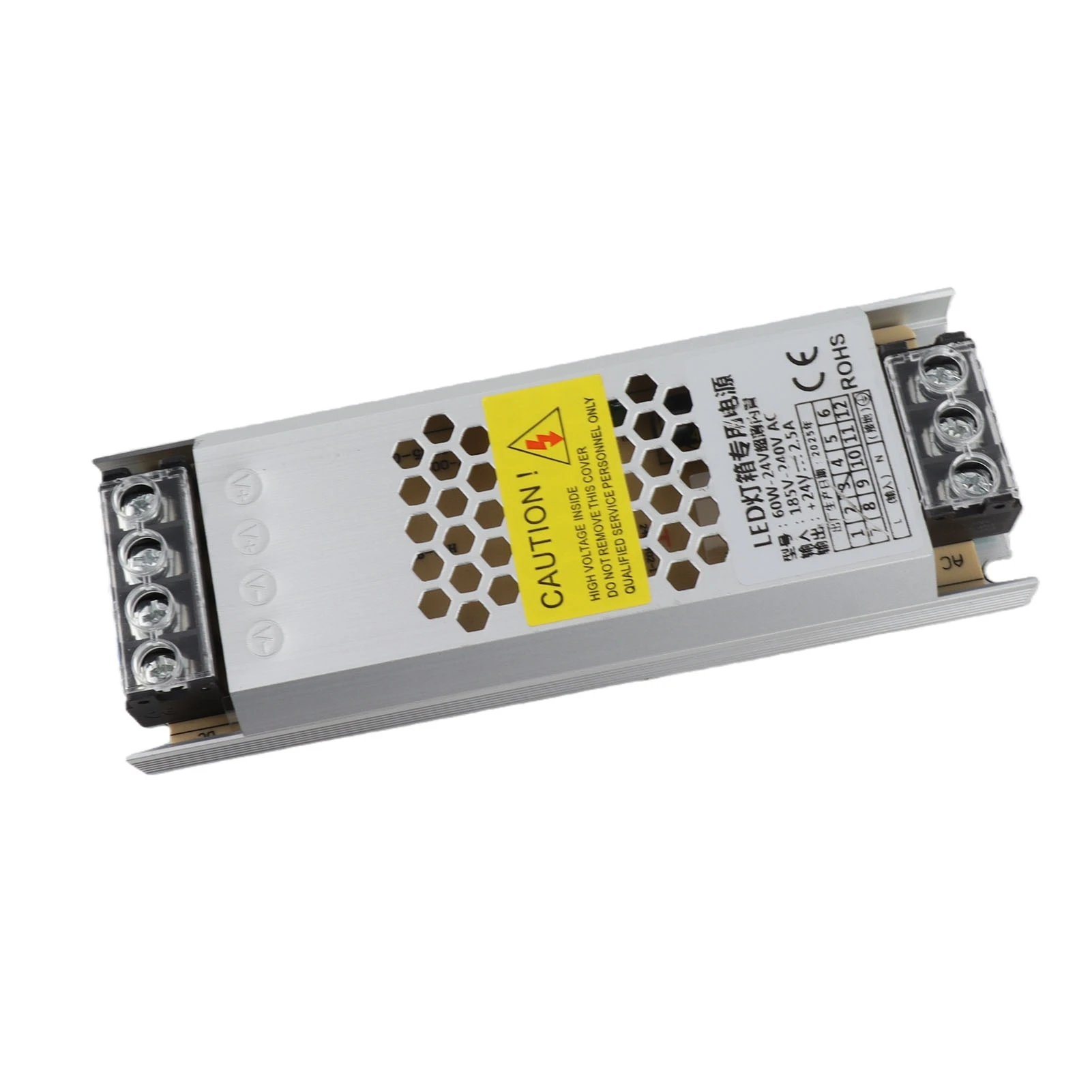 LED Power Supply Switching Driver Adapter UltraThin Long Strip Transformer Light Box Advertise(WCB24V60W )