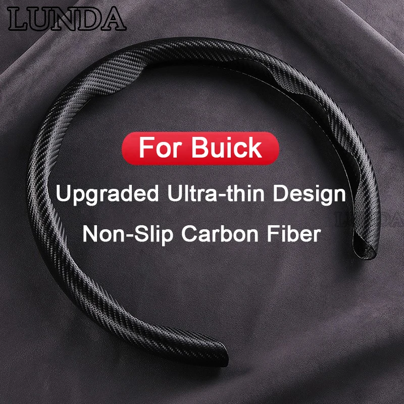 New Ultra-thin Car Steering Wheel Cover Carbon Fiber Pattern Non-slip For Buick Regal Envision GT XT Excelle ENCORE Vervno