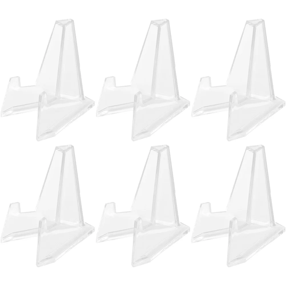 

6 Pcs Transparent Storage Rack Security Badge Holder Clear Stand for Display Pallet Holders
