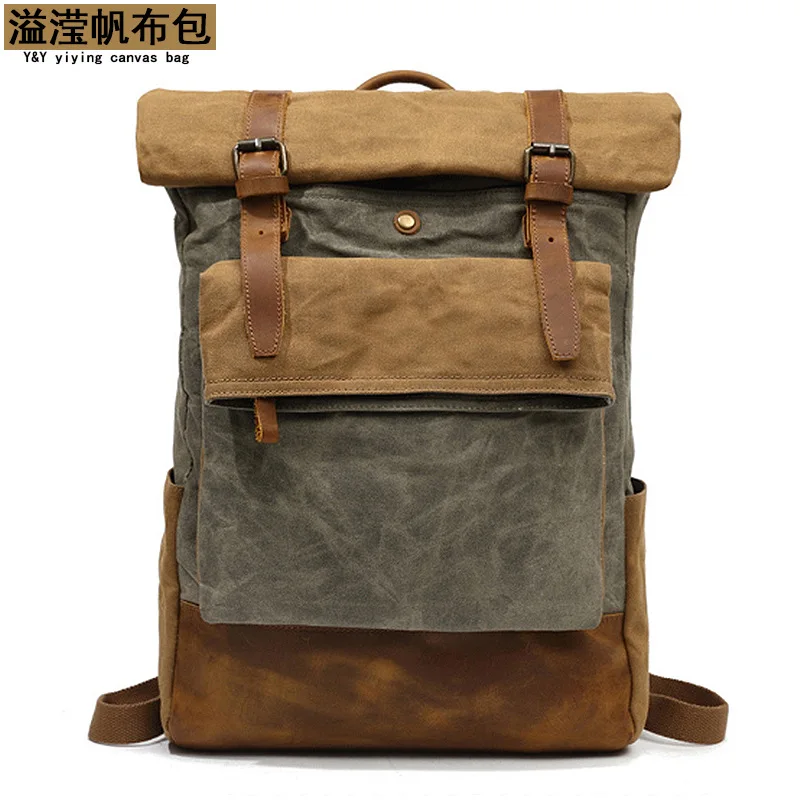 Vintage Canvas Backpack Men Casual Daypacks  School Boys Designe Waterproof Travel backpack Bag Male Bagpack mochila