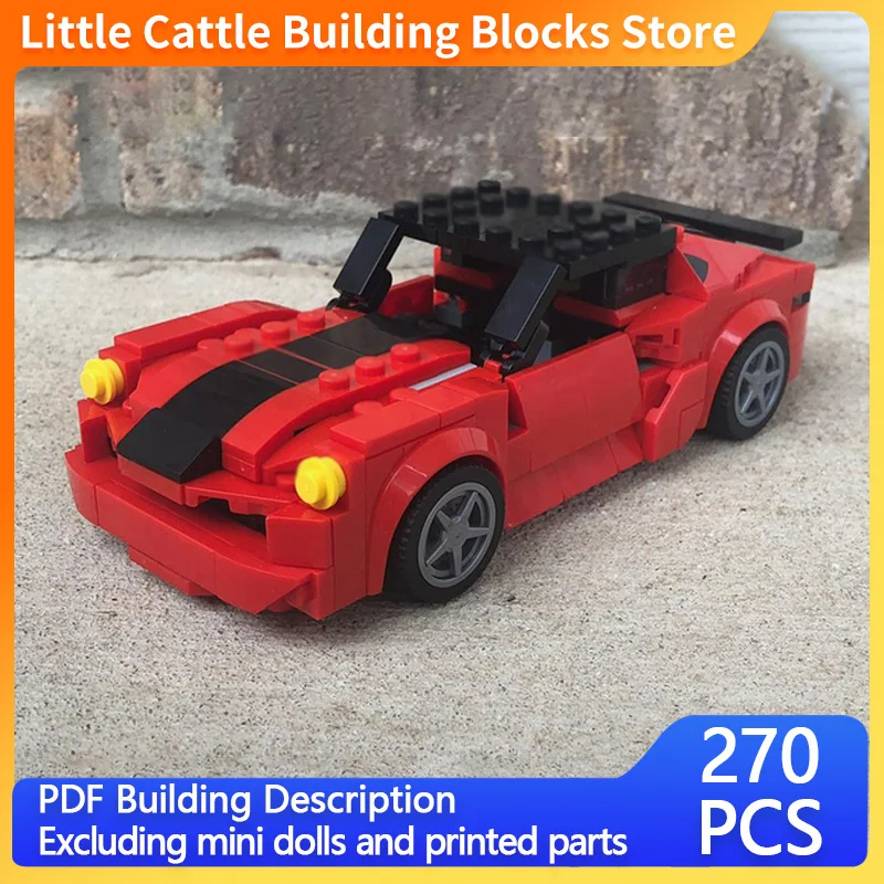 City Car Model MOC Building Bricks High-Performance Sports Car Modular Technology Children Holiday Gifts Assemble Toys Suit