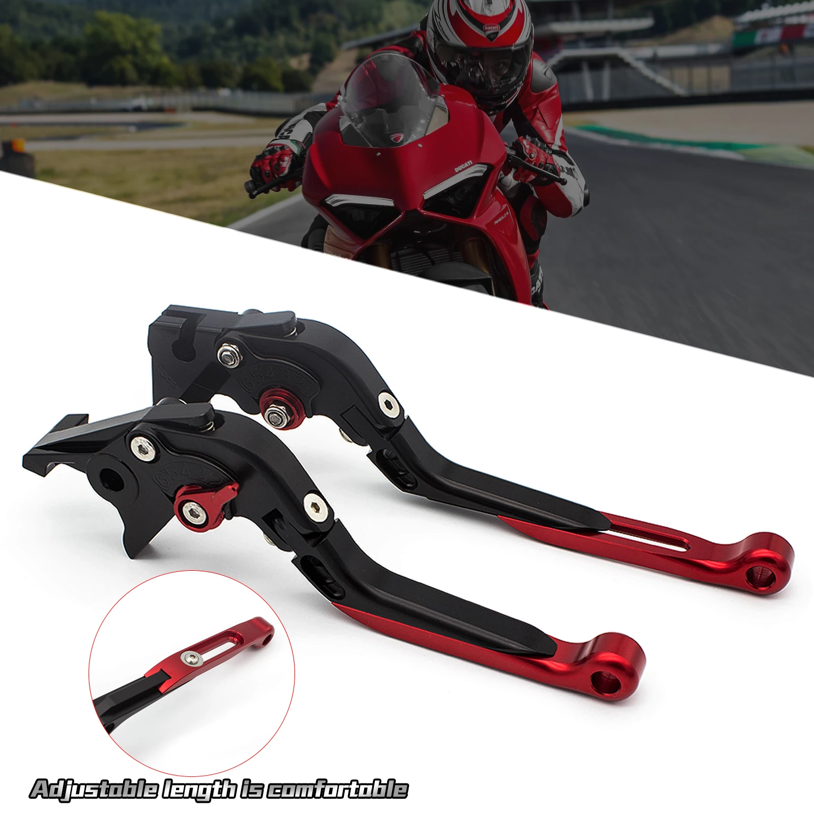 

Регулируемый мотоцикл с ЧПУ для Ducati Streetfighter V4 V4S V2 2020 2021-2024, складной выдвижной рычаг тормозной муфты, аксессуары