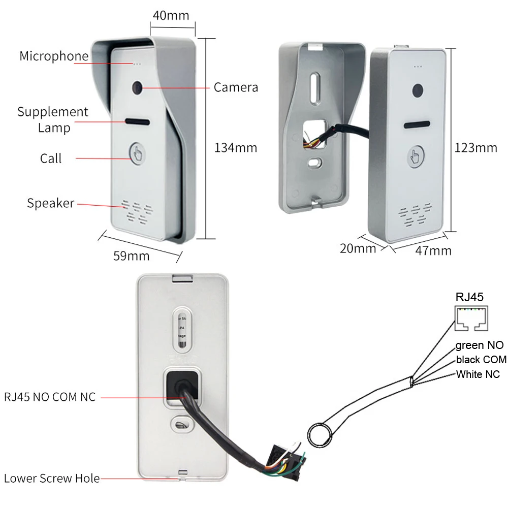 7 Inch Touch Screen Tuya Smart 1080P Wifi Video Intercom for Apartment Intercom System Home Doorbell Metal  Door Lock Opener