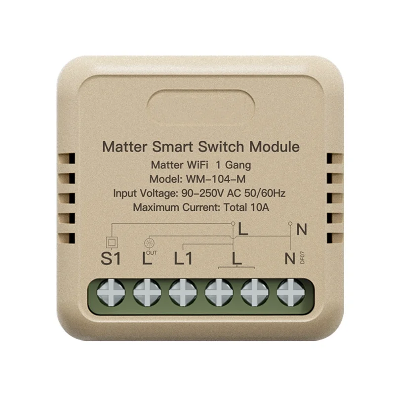 SUNRI-Tuya Wifi Matter Smart Switch Module Mini Relay Timer Spraakbesturing App Afstandsbediening Werk met Alexa Google Home