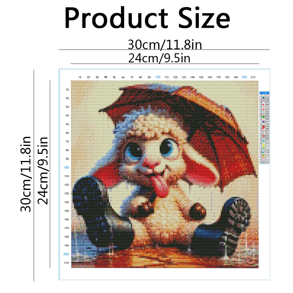 Evershine DIY Printed Cross Stitch Kit Sheep Animal Complete Embroidery Pattern For Adults Beginners Unique Wall Decor