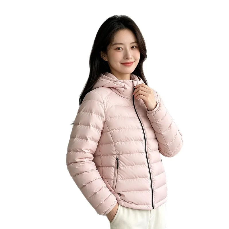 New Winter Short Down Puffer Jacket Women Lightweight Slim Fit Casual Puffer Coat Plus Size Whtie Duck Down  OuterwearJK-285
