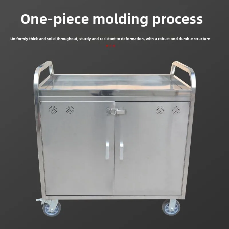 LH stainless steel food delivery truck, three-layer closed breakfast takeaway snack truck with door